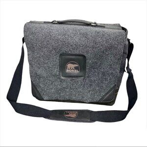 SOREL Gray Wool  Unisex Messenger Bag One Size